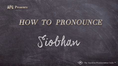 Sep 12, 2021 · This video shows you How to Pronounce Siobhan (Ireland, origin), pronunciation guide.Hear more IRISH NAMES pronounced: https://www.youtube.com/watch?v=8_Syvp... 